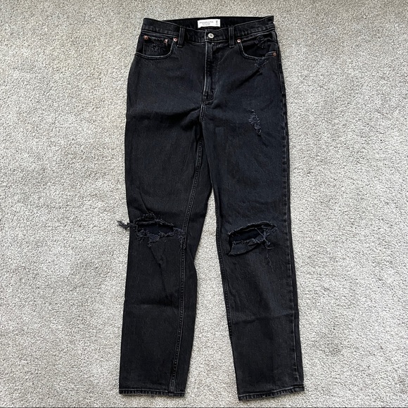 Abercrombie & Fitch 90s Ultra High Rise Straight Jeans Size W28 / 6R - Picture 4 of 8